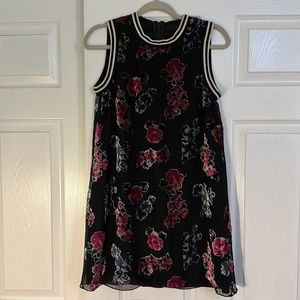 Anna Sui Floral Burnout Velvet Dress